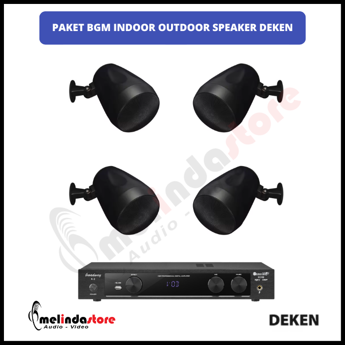 Paket Background Music Indoor Outdoor Speaker Deken 5 Inch - 4 Speaker 